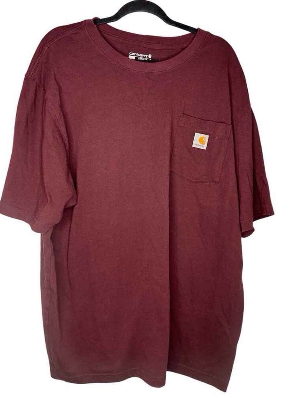 Carhartt Men's Pocket Tee in Deep Maroon